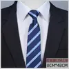 Corbata con cremallera para hombre Vestir Negocios Nudo sin nudos Azul Rayas Fácil de tirar Trabajo Ropa de trabajo Ancho