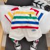 Roupas infantis meninos verão manga curta camisa polo desenho animado verão 2025 novas roupas infantis calças terno