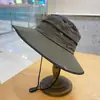 Sombrero de Pescador de Mezclilla Bloqueado por Color Estilo Japonés para Mujer, Sombrero Versátil Vintage de Verano con Protección Solar para Salidas, Senderismo y Pesca