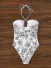 Trajes de Baño para Mujer 2023 Nuevas Llegadas Hombros Descubiertos Bikini con Cierre Frontal y Lazos Nueva Recomendación Popular de Una Pieza Sexy
