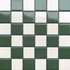 Azulejos de Pared de Cerámica Mosaico Verde Oscuro Retro para Cocina, Comedor, Baño, Lavabo, Piscina