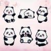 Jinxuan logotipo de bordado computarizado animal de dibujos animados panda pegatinas de bordado accesorios de ropa parche pegatinas bolsa pegatinas de tela autoadhesivas
