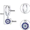 Hebilla de Oreja Transfronteriza Europea y Americana Hebilla de Oreja de Ojo de Diablo de Diamante de Plata S925 Pendientes de Moda Pendientes de Estilo Europeo y Americano