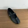 Sapatos Planos de Camurça com Estampa de Leopardo para Mulheres, Primavera/Verão 2026, Adequados para Saias, Sapatos Mary Jane Pretos para o Dia a Dia