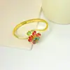 Lugong Pendientes Anillo Collar de Fuegos Artificiales Coloridos Estilo Europeo y Americano Anillo Flores Hermosas Cadena Única para Suéter para Mujeres