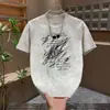 Camisa Masculina Tie-Dye de Manga Curta, Verão, Gola Redonda, Peça Casual Masculina Solta e Moderna, Camisa Masculina de Manga Curta Estampada