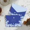 Set de Papel de Carta Floral Azul Vintage, Papel de Carta para Escribir a Mano, Carta de Amor de Confesión Artística, Papel de Carta y Sobre para Mensajes de Bendición