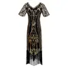 Novo Vestido de Festa Sequin com Decote V e Franjas Anos 1920 Estilo Retro Europeu e Americano Festa Gatsby Baile Jantar Amazon