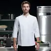 Skyte Ropa de Trabajo de Chef Manga Larga Ropa de Trabajo de Cocina Trasera de Hotel Ropa de Chef Logo