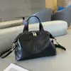 Bolsa de Couro Tanino Retrô Bolsa Transversal Feminina de Couro Genuíno Couro de Vaca Camada Superior Bolsa Boston Travesseiro Fashion e Versátil