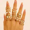 Anillo Abierto Multijunta Transfronterizo Europeo y Americano Juego de 22 Piezas Anillo de Amor Diseño para Mujer Anillo Retro de Nicho