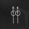 Pendientes Redondos de Cadena de Perlas Estilo Celebridad Más Vendidos Pendientes de Calle al por Mayor Pinzas para Orejas Fábrica En Stock
