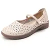 Sapatos para Mãe para Mulheres de Meia-Idade e Idosas, Sandálias de Verão, Novo Modelo 2026, Sapatos de Couro Femininos com Solado Macio Antiderrapante, Tamancos, Sapatos de Uma Peça