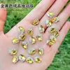 Acessórios de Nail Art Bola de Diamante Empilhada Dourada Outono e Inverno Diamante Empilhado Acabado Diamante de Nail Art de Alta Qualidade Quadrado Gordo Octogonal Branqueamento Diamante de Nail Art Diamante