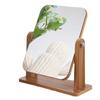 Espejo de Maquillaje de Escritorio de Madera de Fábrica para Dormitorio de Estudiantes, Grande, Portátil, HD, Giratorio, para Vestidor