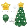 Conjunto de Balões Quentes de Natal Transfronteiriço Conjunto de Decoração de Festa de Feriado Conjunto de Atmosfera Conjunto de Corrente de Balões Vermelho e Verde Dourado