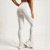 Novas calças de yoga Mingda de cintura alta com levantamento de bumbum para mulheres com bolsos laterais, leggings de yoga com sensação de pele nua, roupas de ginástica esportiva para yoga