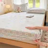 Manta de Cama de Leche de Invierno de Felpa Pieza Única Juego de Sábanas Infantiles con Más Terciopelo Manta de Cama Dormitorio Protector de Colchón Totalmente Envuelto de Felpa de Coral