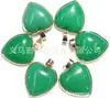 Venta caliente transfronteriza piedra natural ágata piedra de cristal rosa collar con colgante de amor bordeado colgante de corazón de melocotón accesorios de bricolaje