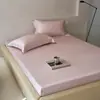 Lençol de Baixo com Elástico Cor Sólida de Alta Qualidade Classe A Ultrafino 100 Fios Lenzing Tencel Peça Única de Verão Seda Gelada Lyocell Cobre de Cama