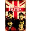 Pintura de hierro nostálgica retro de los Beatles estadounidenses, fondo de pared, pintura decorativa, mural de hojalata, pintura colgante sin marco