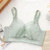 Sujetador de copa fina de papel para mujer para pechos pequeños, sujetador inalámbrico de encaje push-up para pechos grandes, hace que los pechos parezcan más pequeños, junta los pechos laterales, sujetador anti-caída