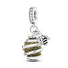 Diseño Original Cobre Chapado Plata 925 Accesorios con Cuentas DIY Lindo Animal Pulsera Collar Colgante Regalo Modelo Caliente Transfronterizo