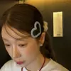 Estilo Influencer Coreano Accesorio para el Cabello Azul Denim Pinza para el Cabello con Forma de Corazón para Mujer, Pinza Lateral para Flequillo, Pinza Bb para la Parte Posterior de la Cabeza