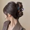 Novo Grampo de Tubarão Elegante com Laço de Pérola e Grande Coração para a Parte de Trás da Cabeça para Prender o Cabelo e Dar um Look Sofisticado
