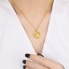 Europa y Estados Unidos diseño de nicho nuevo transfronterizo fundición sol con luna llena collar de marca moda personalidad joyería chapada en oro