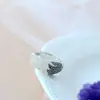 Nafoge Joyería de Plata al por Mayor Anillo de Plata de Ley 925 con Circonita Roja Granate Anillo de Plata Tailandesa Hecho a Mano Apertura Índice Anillo para Mujer