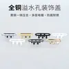 Cubierta Decorativa para Agujero de Rebosadero de Lavabo Todo Cobre Chapado de Alto Estándar Transfronterizo Tapón para Agujero de Lavabo de Cerámica Encimera de Lavabo Cara de Lavabo