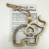 Fabricante de Procesamiento Personaliza Regalos Creativos, Elefante de Amistad Fraternal Artesanía de Madera, Adornos para Árbol de Navidad, Suministro Transfronterizo