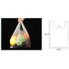 Saco plástico branco pequeno saco de embalagem portátil transparente grande saco colete de café da manhã para vegetais saco conveniente saco de compras