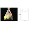 Bolsa de Plástico Blanca Puesto Bolsa Tote para Comida Grande Gruesa Catering Para Llevar Bolsa Chaleco Bolsa de Plástico Engrosada