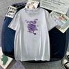 Aliexpress Amazon Comércio Exterior Verão 2025 Nova Camiseta de Manga Curta com Estampa de Cogumelo e Esqueleto Unissex Tendência Ins