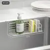 Estante de Almacenamiento de Cocina Amazon Transfronterizo, Almacenamiento Doméstico de Esponjas y Trapos Montado en la Pared, Estante de Acero Inoxidable, Estante de Drenaje para Fregadero
