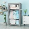 Armario Sencillo Instalable Dormitorio Ensamblaje Armario con Estantes Habitación Pequeña de Alquiler Armario Plegable Almacenamiento por Niveles