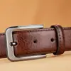 Nuevo cinturón de cuero para hombre con hebilla de pasador, cinturón vintage versátil casual de alta gama para jeans, cinturón de moda para hombres jóvenes y de mediana edad