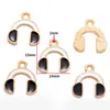 Colgante de Nota Musical de Guitarra Esmaltada Colorida Serie de Instrumentos de Piano Accesorios para Joyería DIY Encanto para Llavero W505