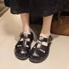 Mules casuales retro Mary Jane de punta cerrada, sandalias elegantes tejidas huecas, adecuados para combinar con faldas, mules para mujer