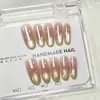 Verão Gelo Transparente Ins Goiaba Gradiente Francês Contas de Vidro Olho de Gato Clareamento Alto Padrão Artesanal Usável Arte de Unhas Atacado