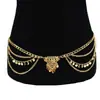 Cadena de Cintura Estilo Europeo y Americano para Mujer, Cadena de Cintura Bohemia Dorada de Múltiples Hilos con Lentejuelas Transfronteriza, Cadena de Cintura Versátil para Mujer
