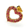 Nova Moda Leve Luxo Vazado Cravejado com Diamantes Colar de Coração para Mulheres, Versátil e Elegante, Brincos Banhados a Ouro 18K Atacado
