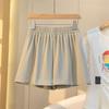 Shorts Femininos Curtos Verão Finos Largos Largos Largos Emagrecedores Casuais plus size Perna Larga Linha A Saia Tendência Ins