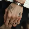 Adesivos de Tatuagem Casuais Alienígena Ervas Longa Duração Semi-Permanente Suco Homens e Mulheres Dedo Pulso Foto Pequena Elegante Ins