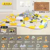 Juguetes Transfronterizos, Juguetes Versátiles de Tren de Rieles DIY, Vehículos Eléctricos de Ingeniería, Juguetes Interactivos para Niños, Trenes de Rieles, Trenes Pequeños