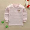 Ropa interior de algodón para bebé, cálida, para hombre y mujer, primavera e invierno, top de manga larga, ropa interior, algodón de color para bebé, ropa de otoño para niños