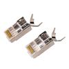 Fábrica de Origem de Guangdong Fornece Conector RJ45 Blindado Categoria 7 e 8 Banhado a Ouro 10g para Engenharia de Sala de Servidores de Transmissão com Alta Velocidade