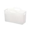 Cesta de almacenamiento portátil grande de estilo japonés para artículos diversos, mueble de escritorio para el hogar, cesta de almacenamiento transparente, caja de almacenamiento multifuncional para baño
